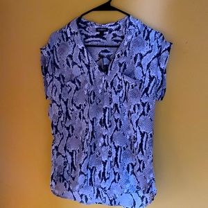 Express short sleeve blouse size small snake print